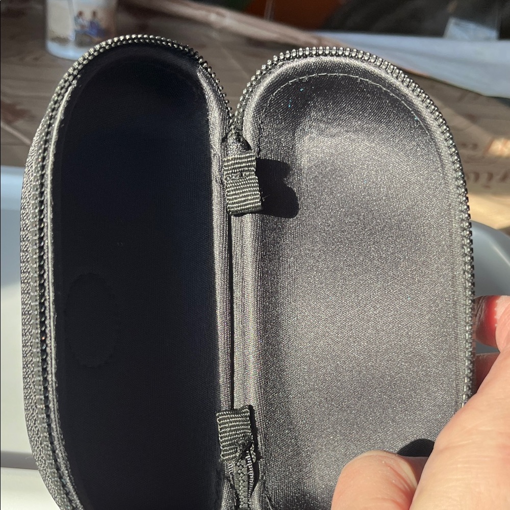 Black Sunglasses Case with Blue Logo - Picture 2 of 4